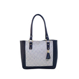Bolsa de Dama Grande Rombos Marino Modelo A-411 Bolso de Mujer"Bonita Bags" 40 X 27 X 10 cm