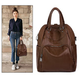 UTO Bolsa Mochila de Dama Mujer Moda Cuero Sintético Crossbody Bolsa de Hombro con Asas