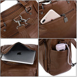 UTO Bolsa Mochila de Dama Mujer Moda Cuero Sintético Crossbody Bolsa de Hombro con Asas